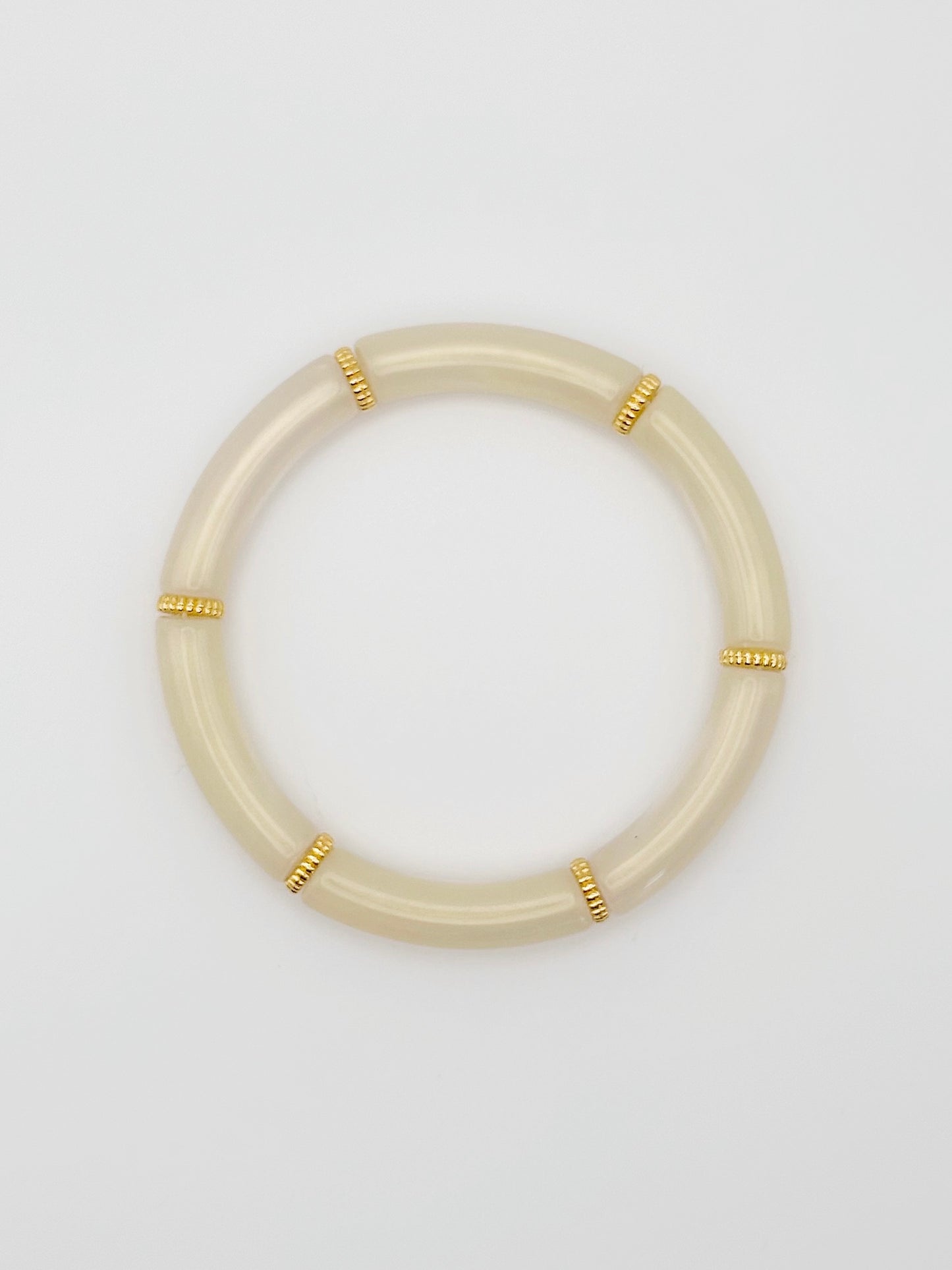 Bracelet tube fin Nacre