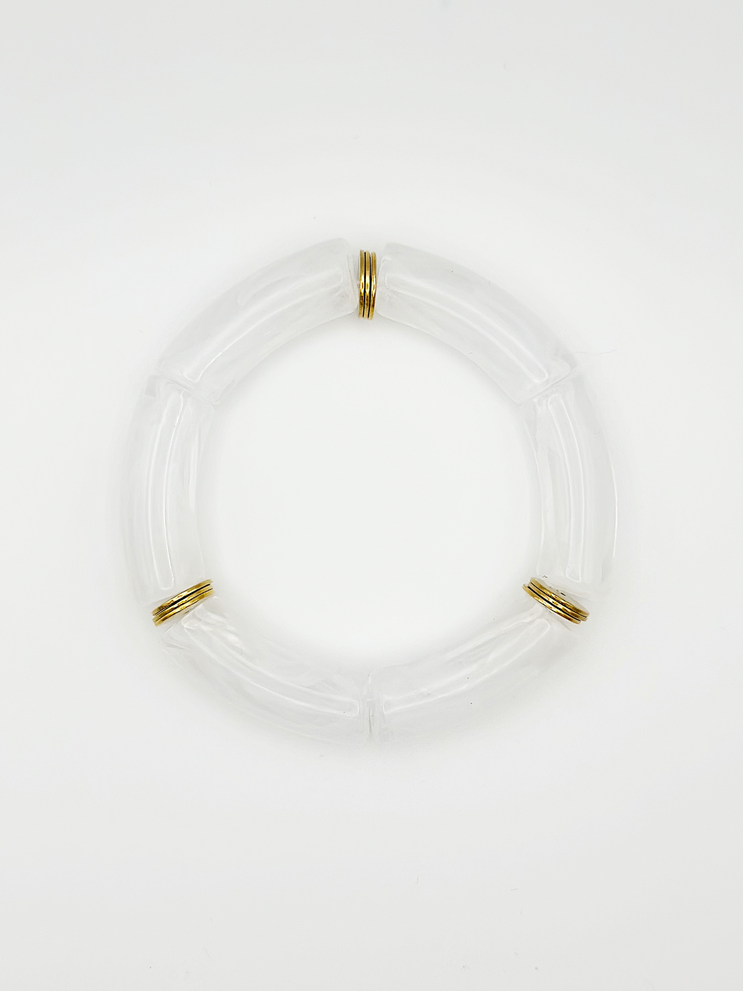 Bracelet tube Blanc transparent