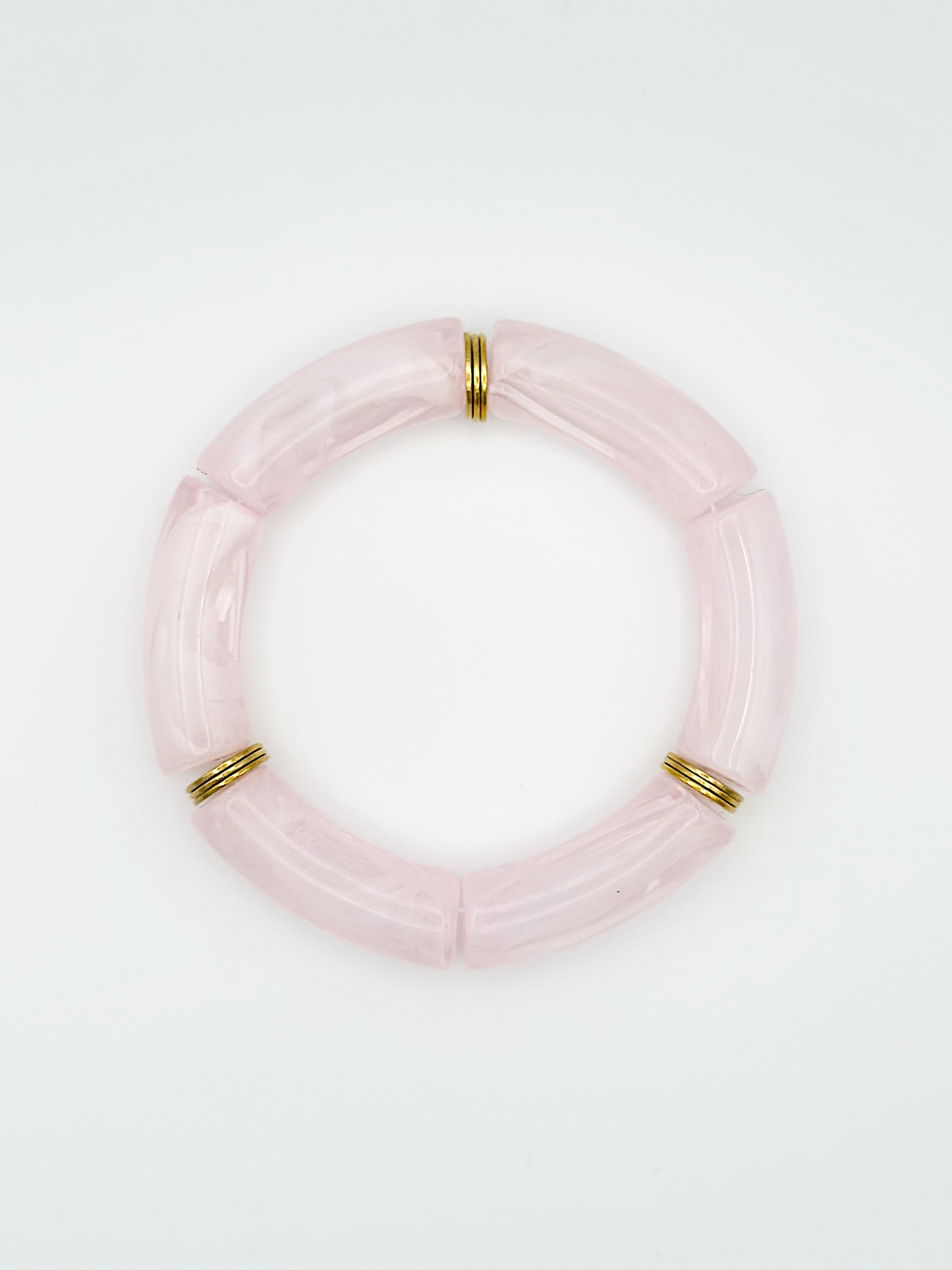 Bracelet tube Pink transparent