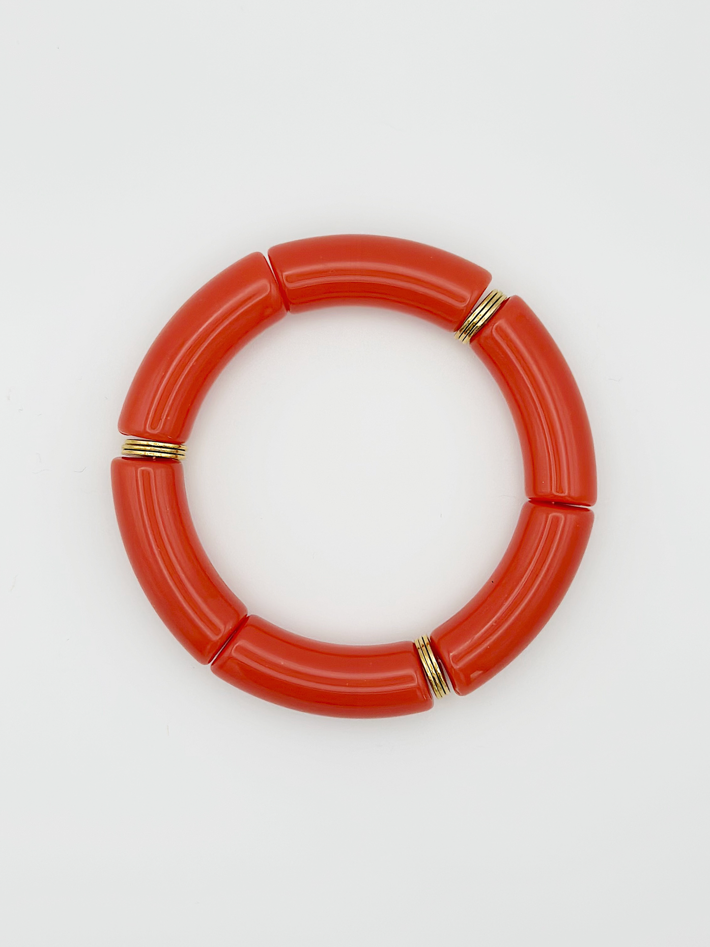 Bracelet tube Orange rouge