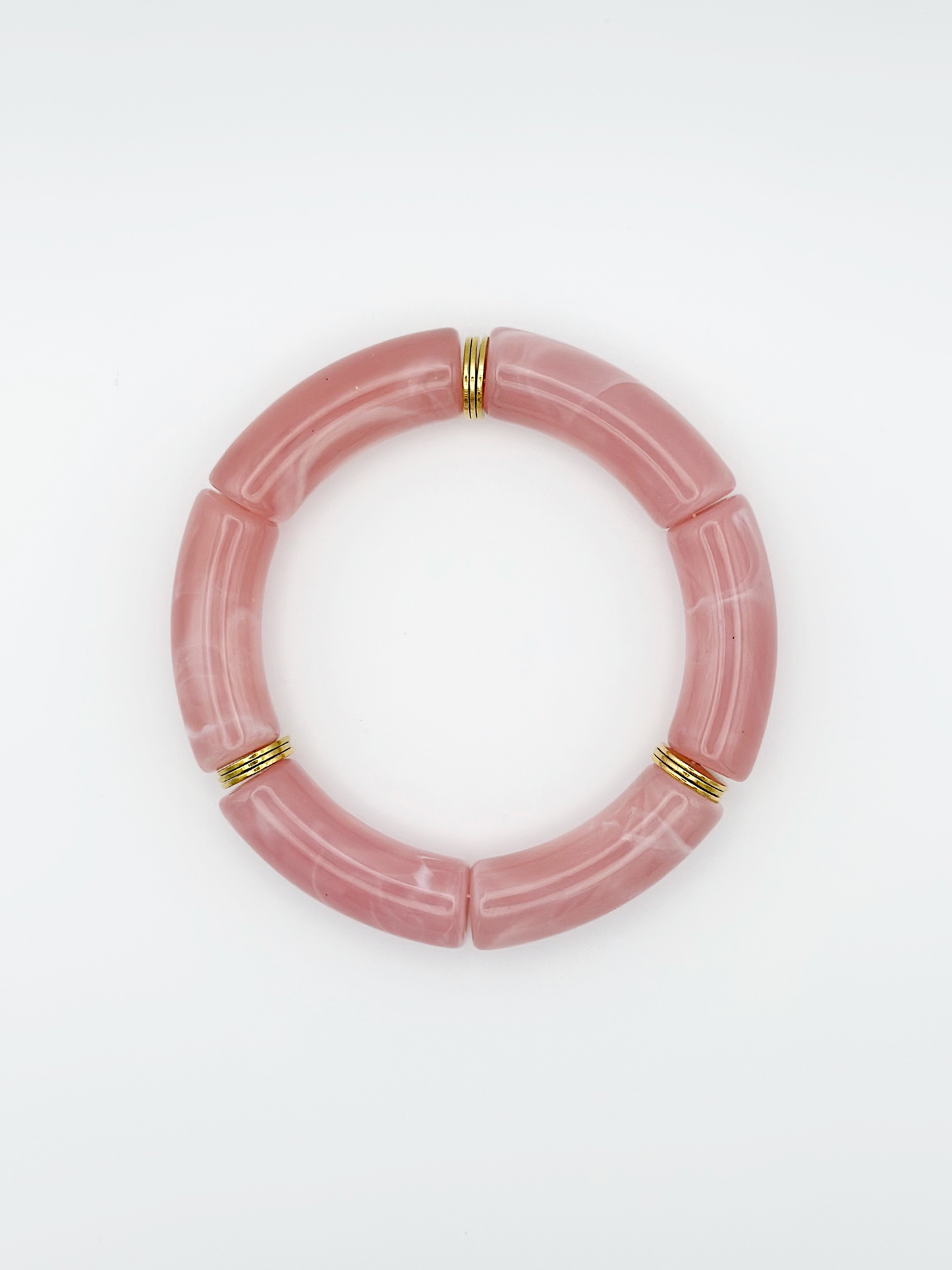 Bracelet tube Rose marbré