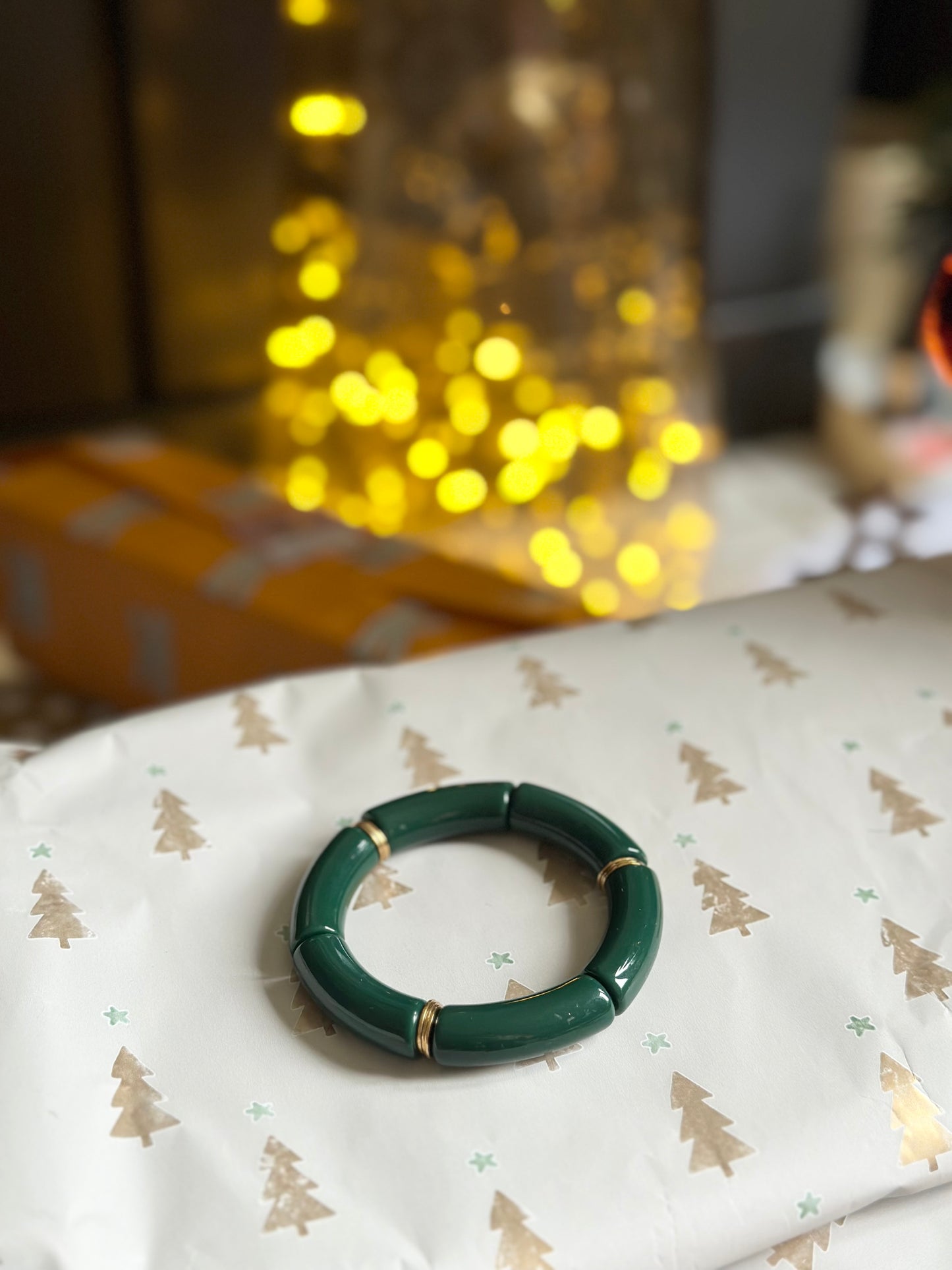 Bracelet tube Vert sapin