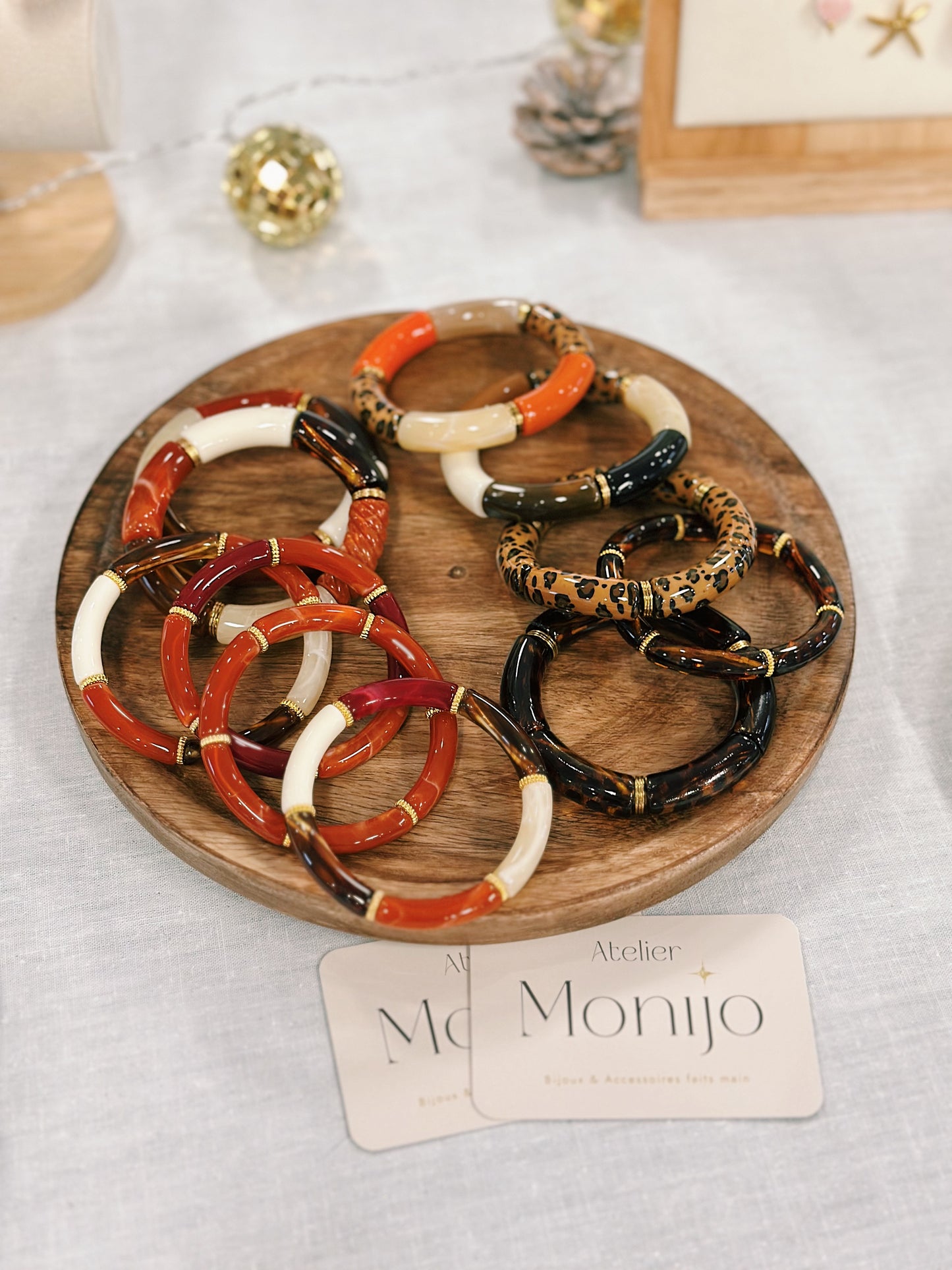 Bracelet tube Léo marron