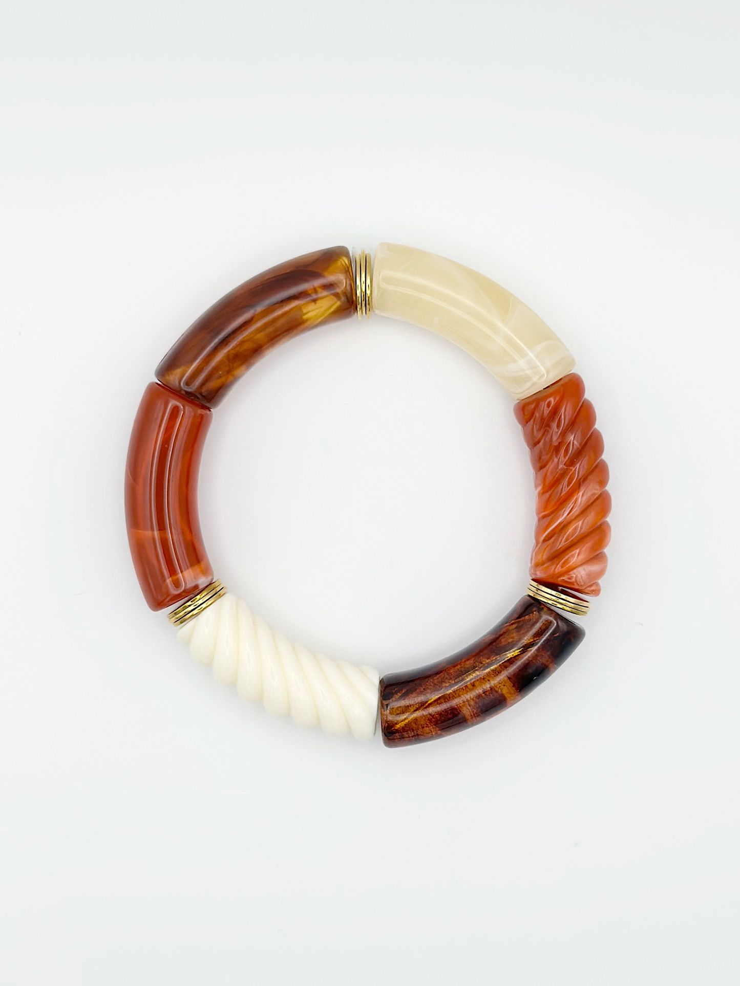 Bracelet tube Léo orange