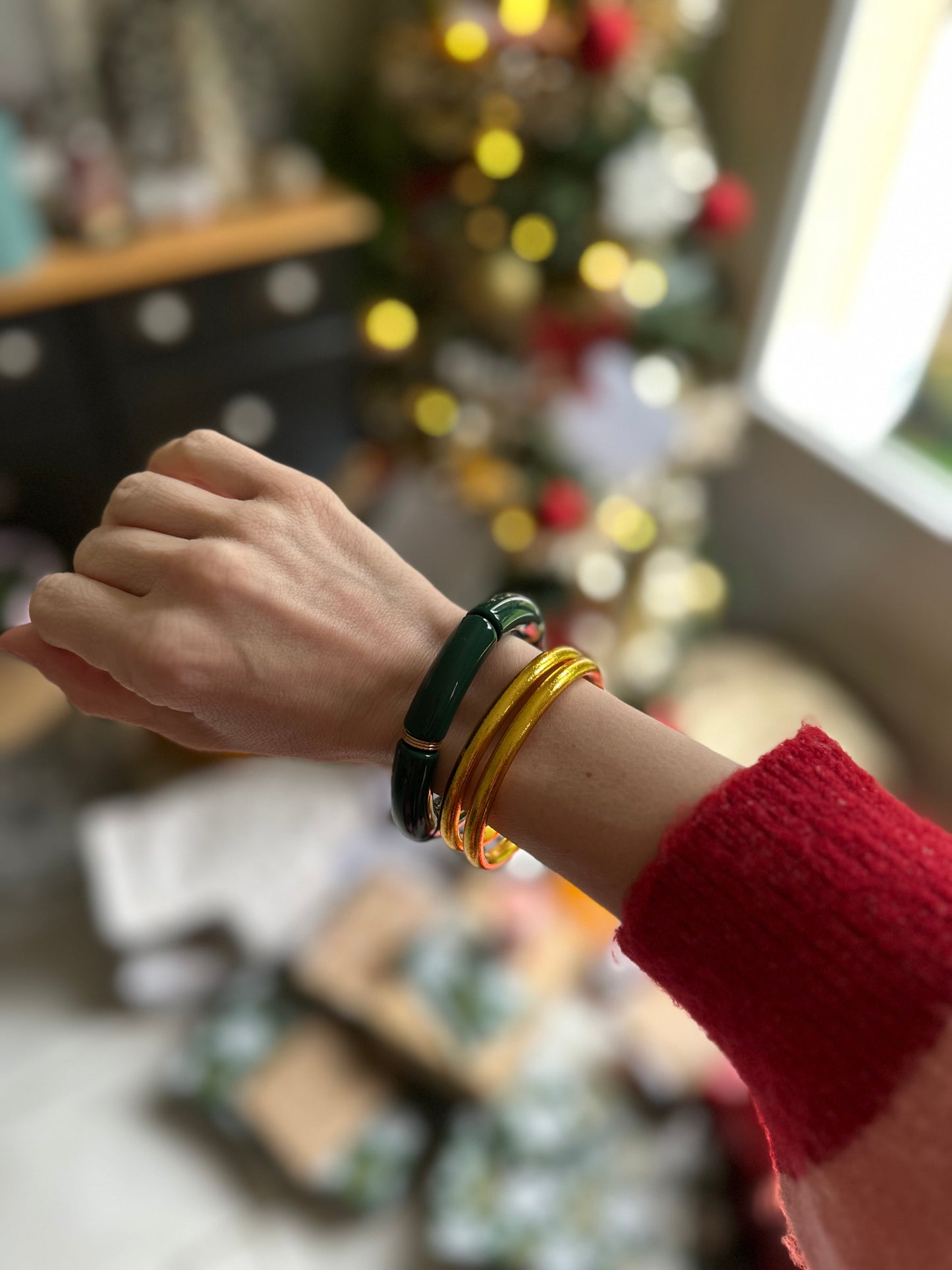 Bracelet tube Vert sapin
