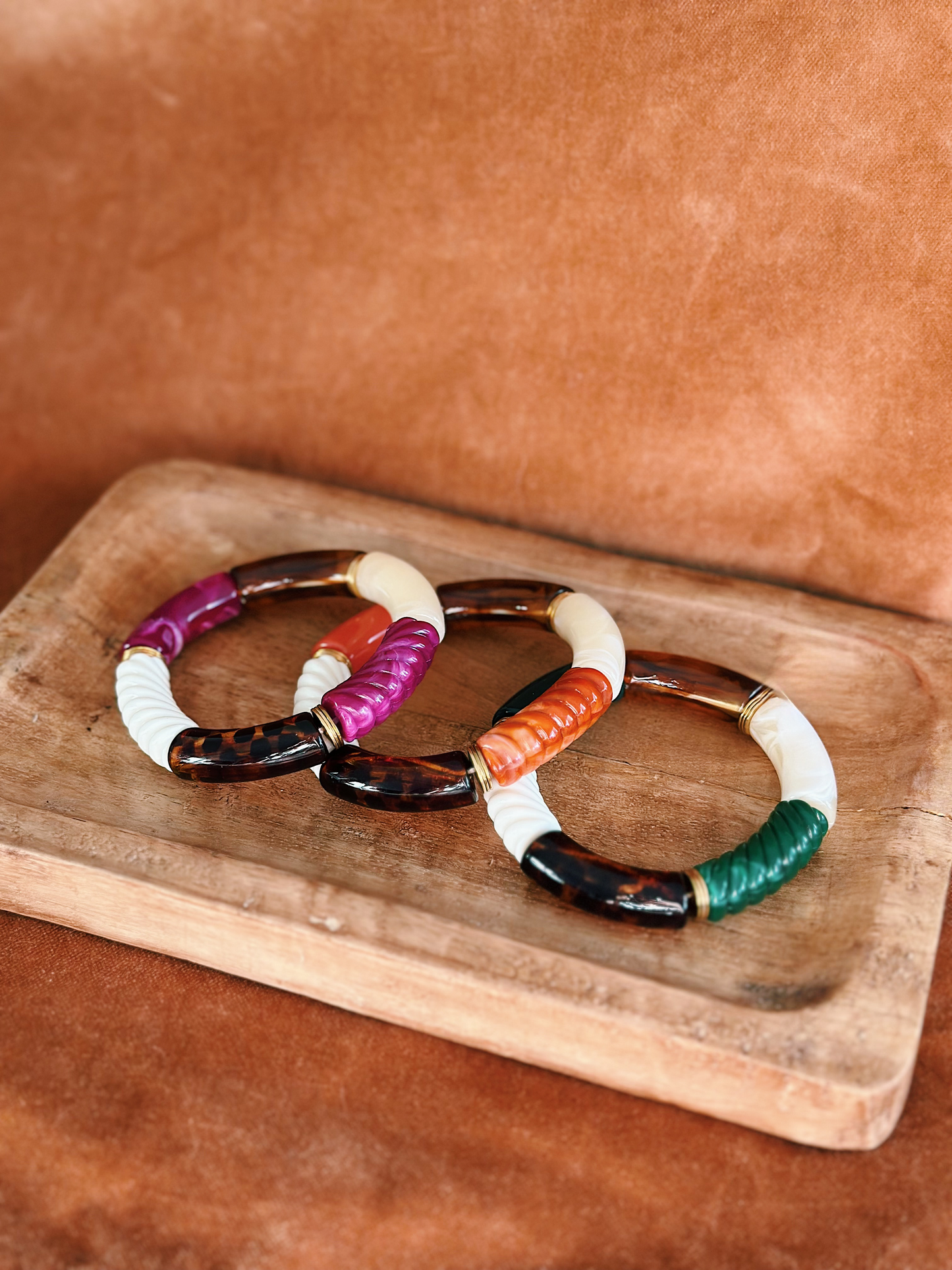 Bracelet tube Léo violet