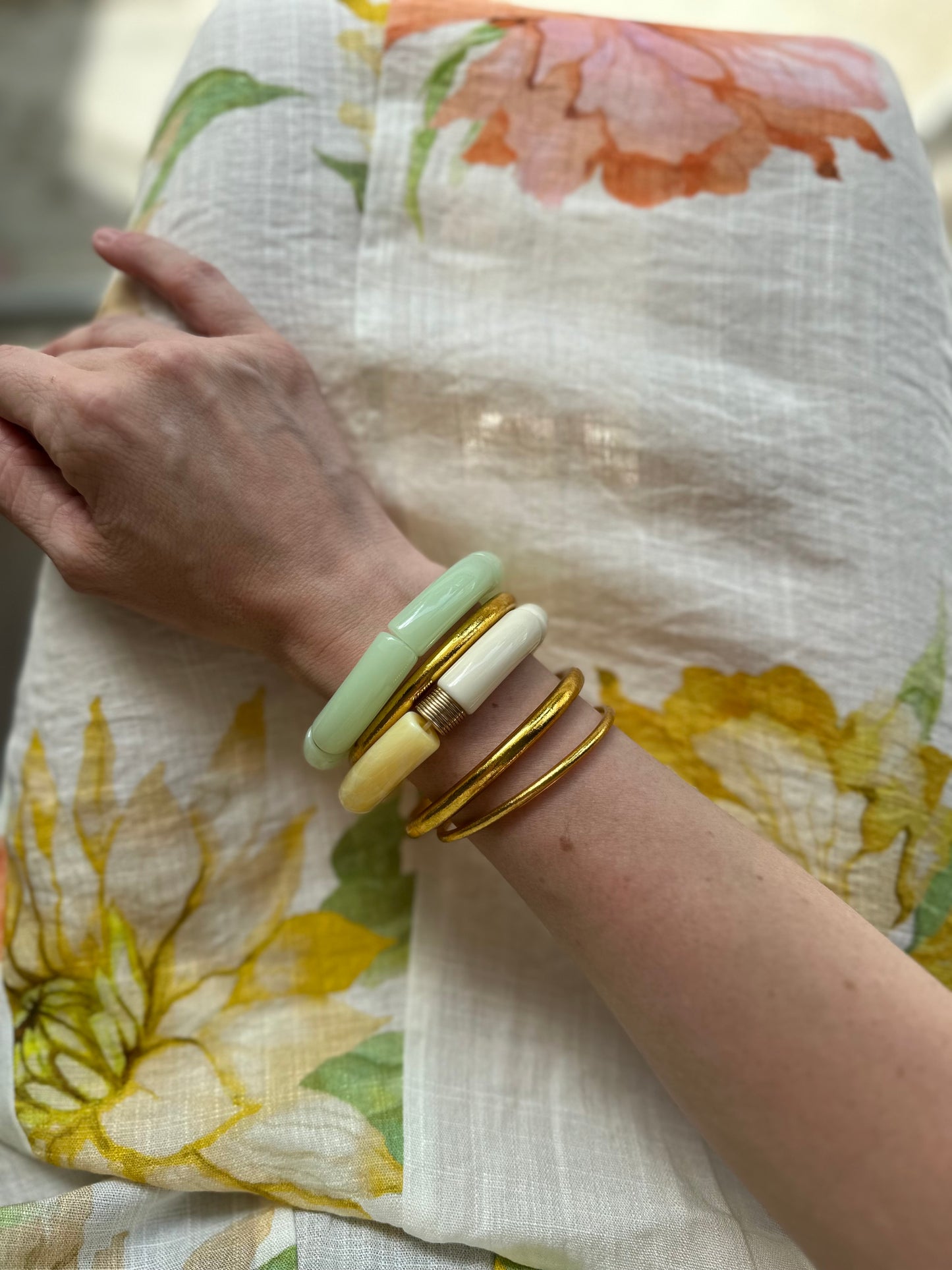 Bracelet tube Vert pastel