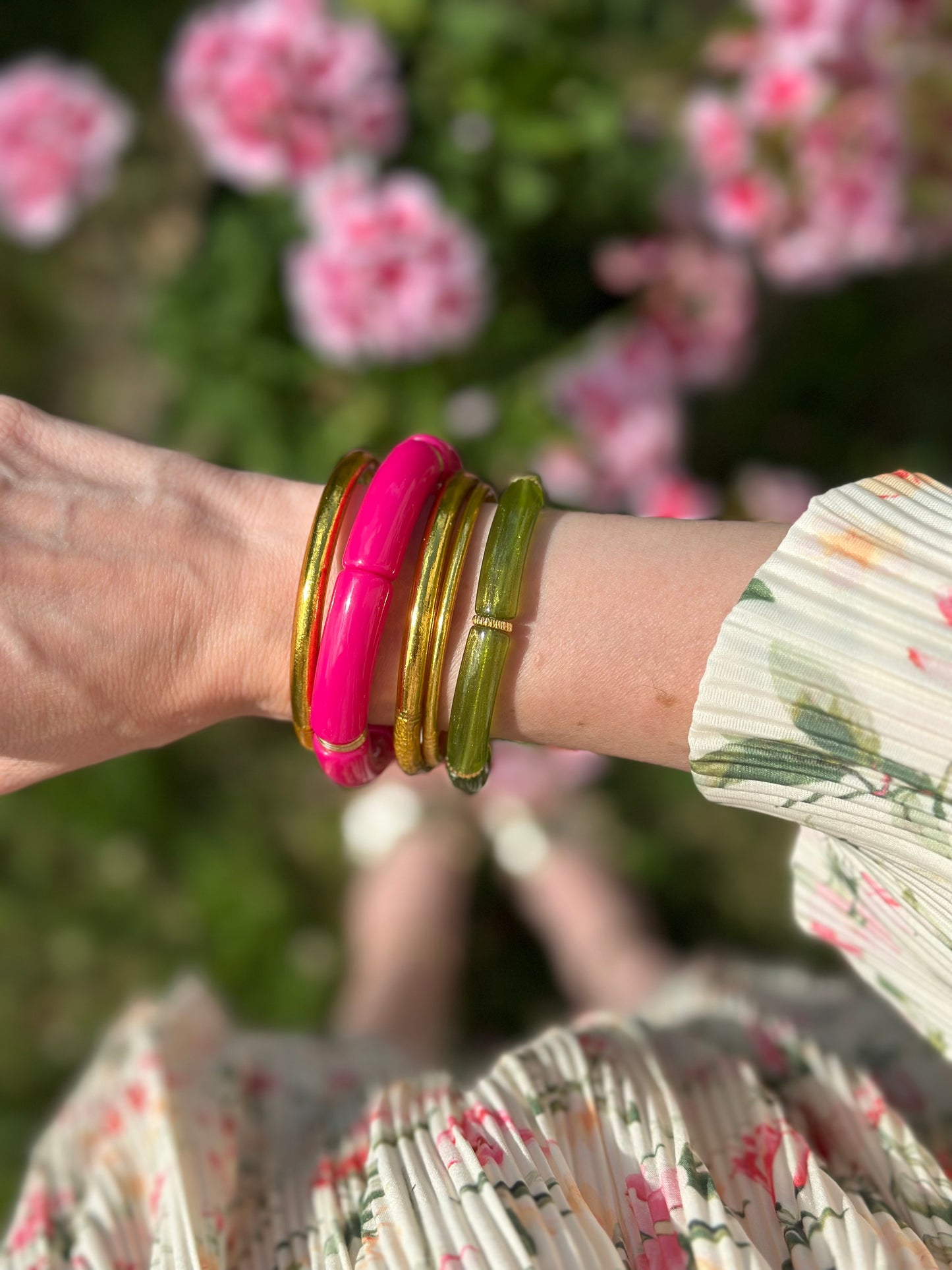 Bracelet tube Rose fushia