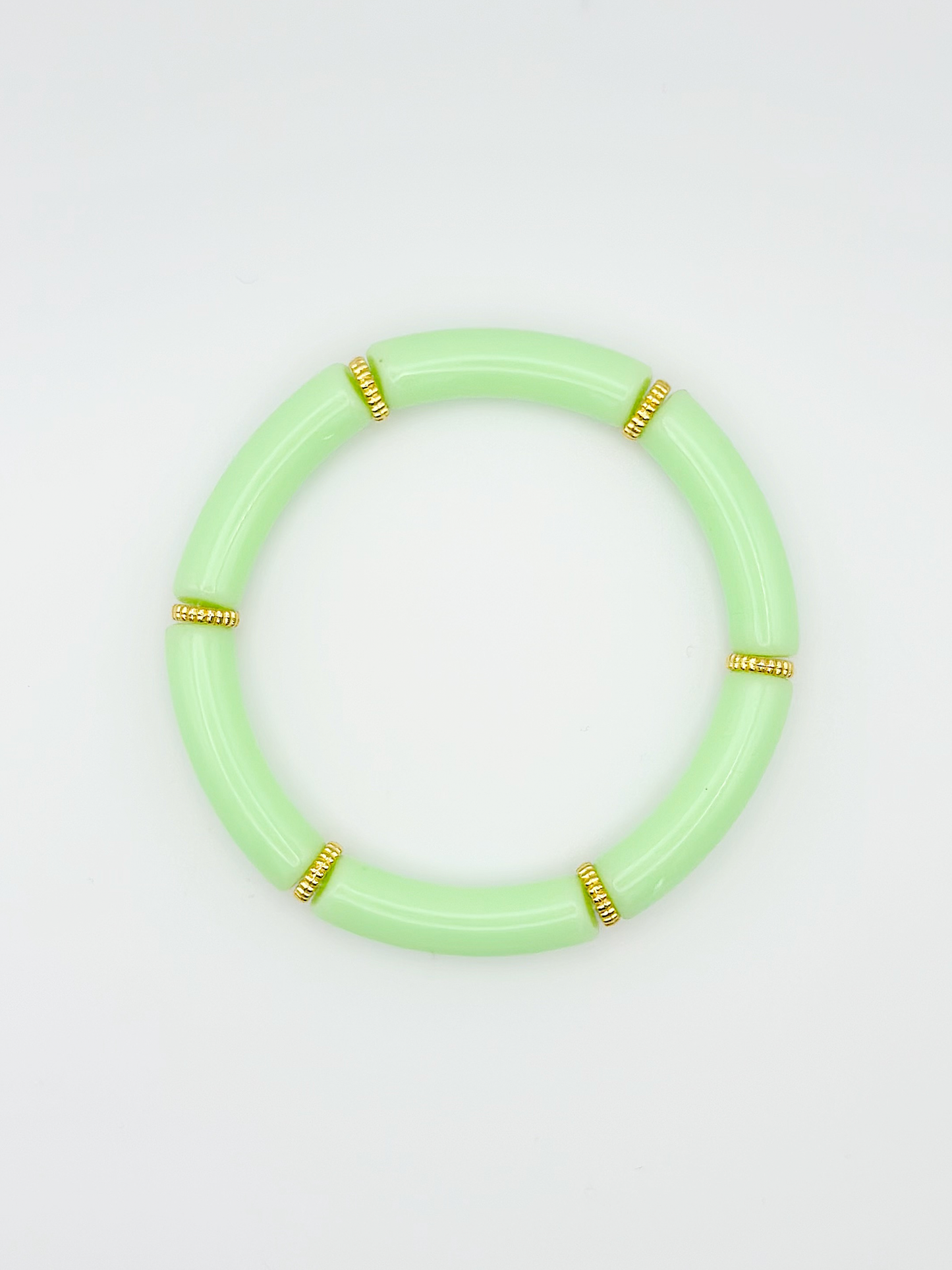 Bracelet tube fin Vert fluo