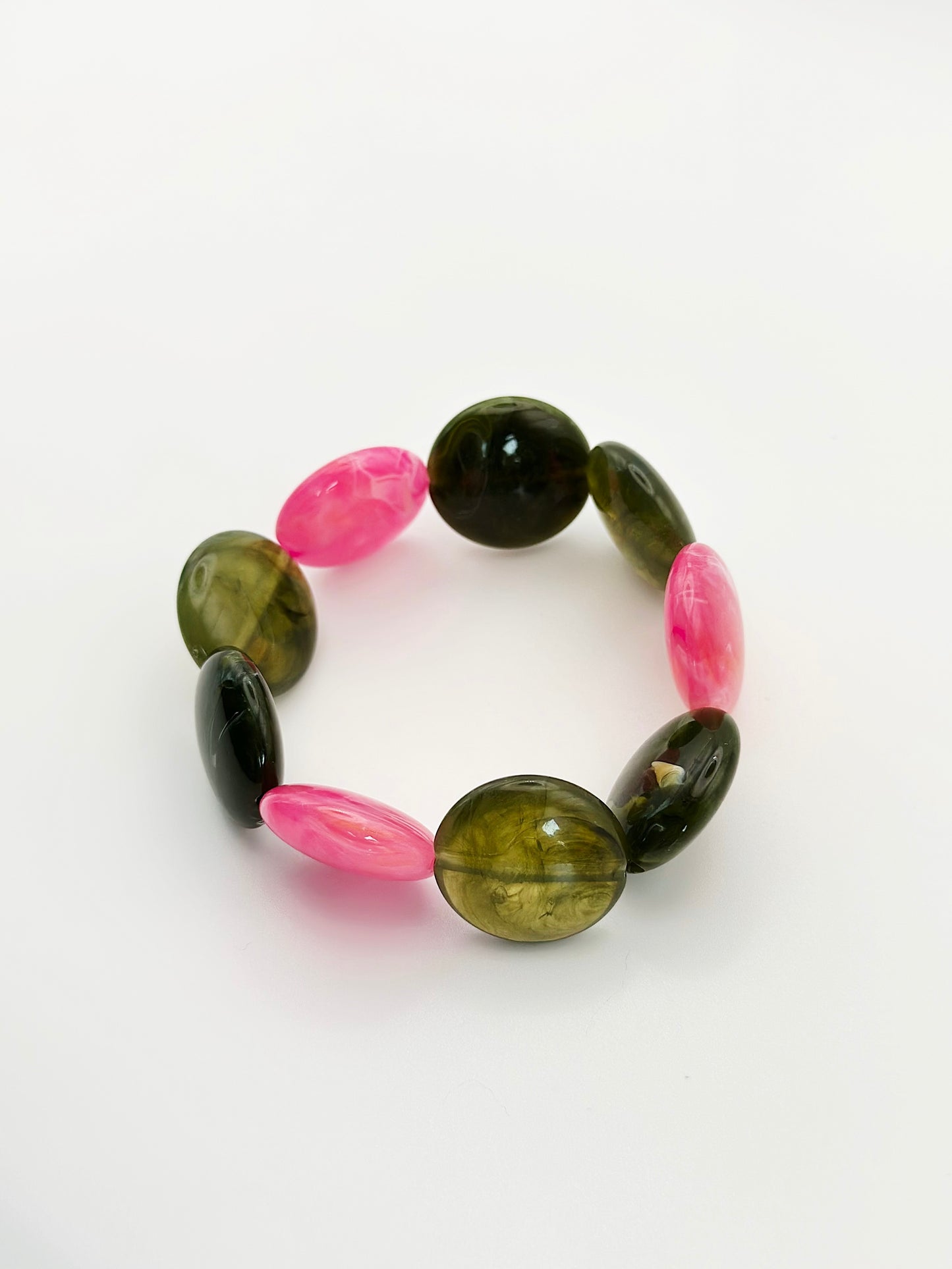 Bracelet Candy - Vert & Rose