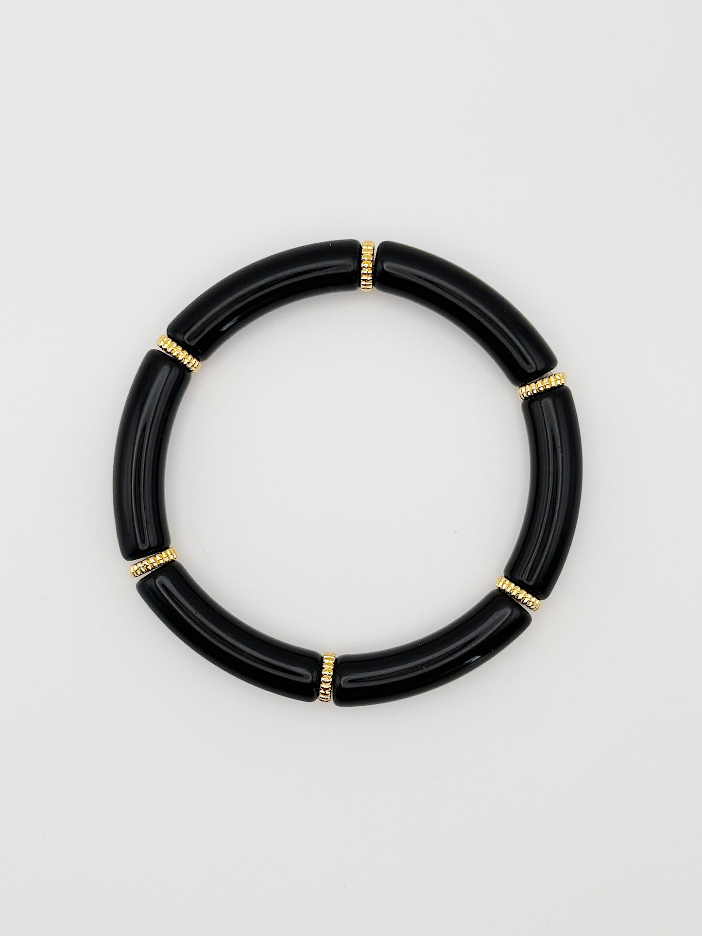 Bracelet tube fin Noir