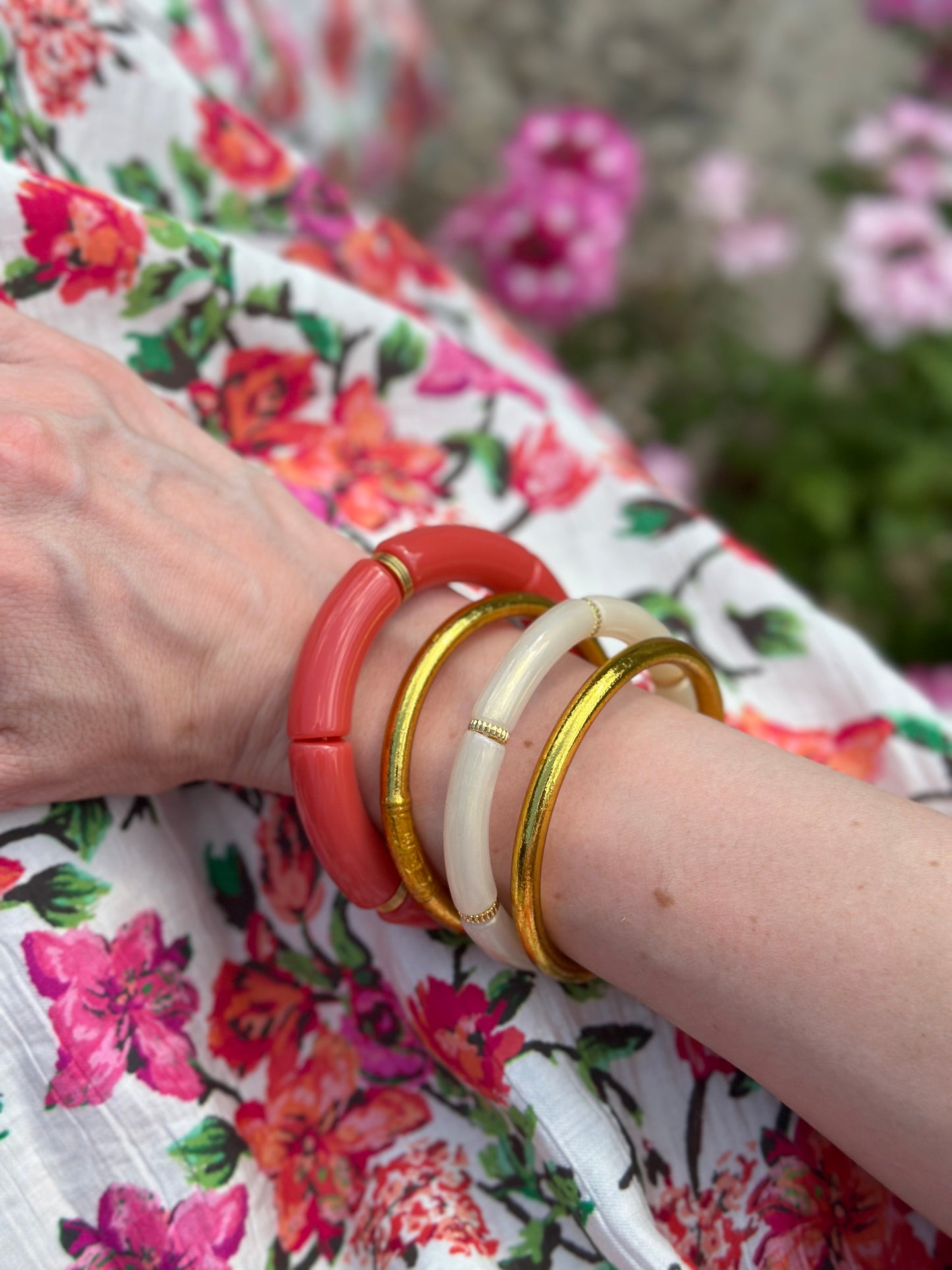 Bracelet tube Orange rouge