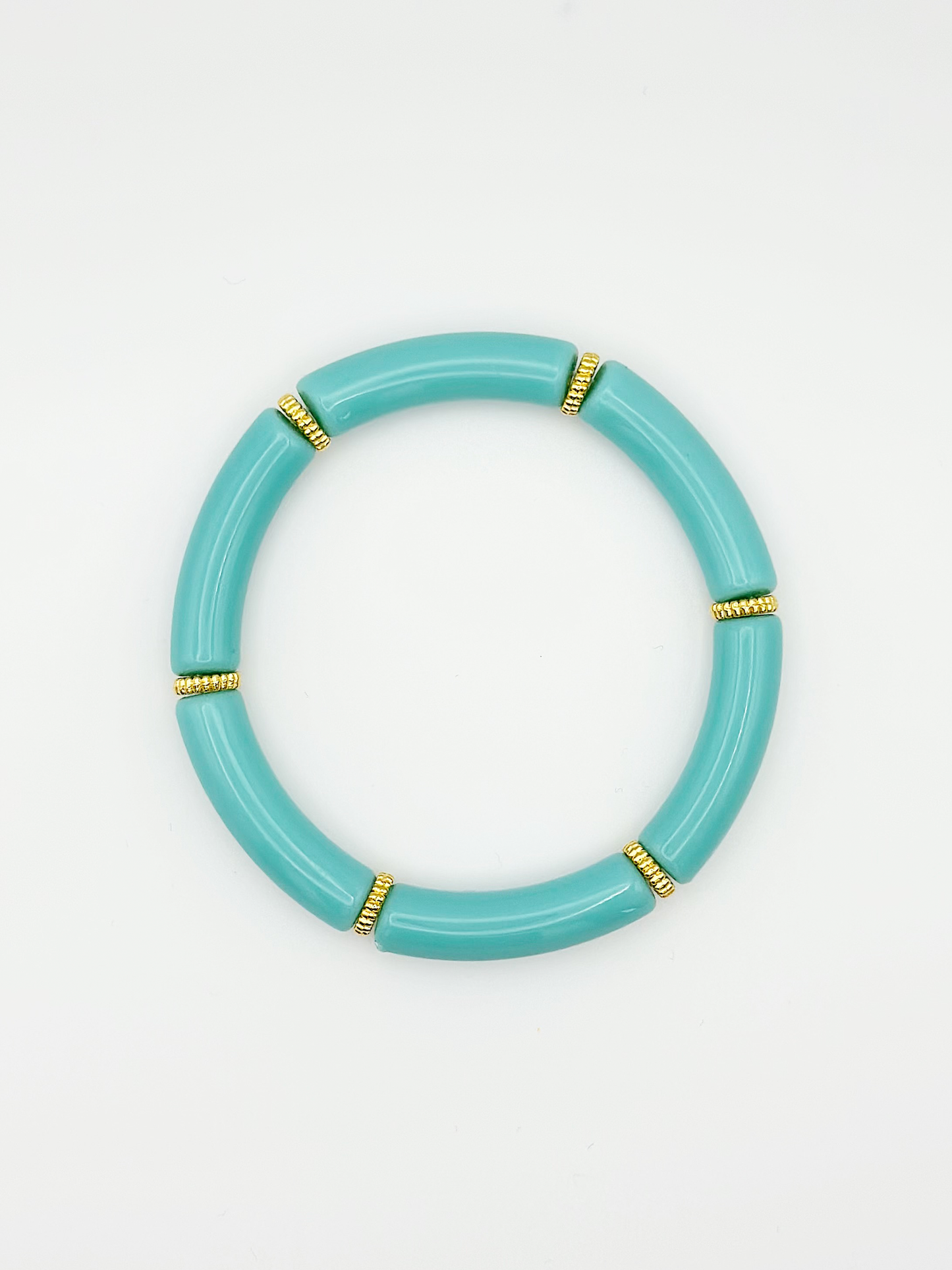 Bracelet tube fin Bleu céleste