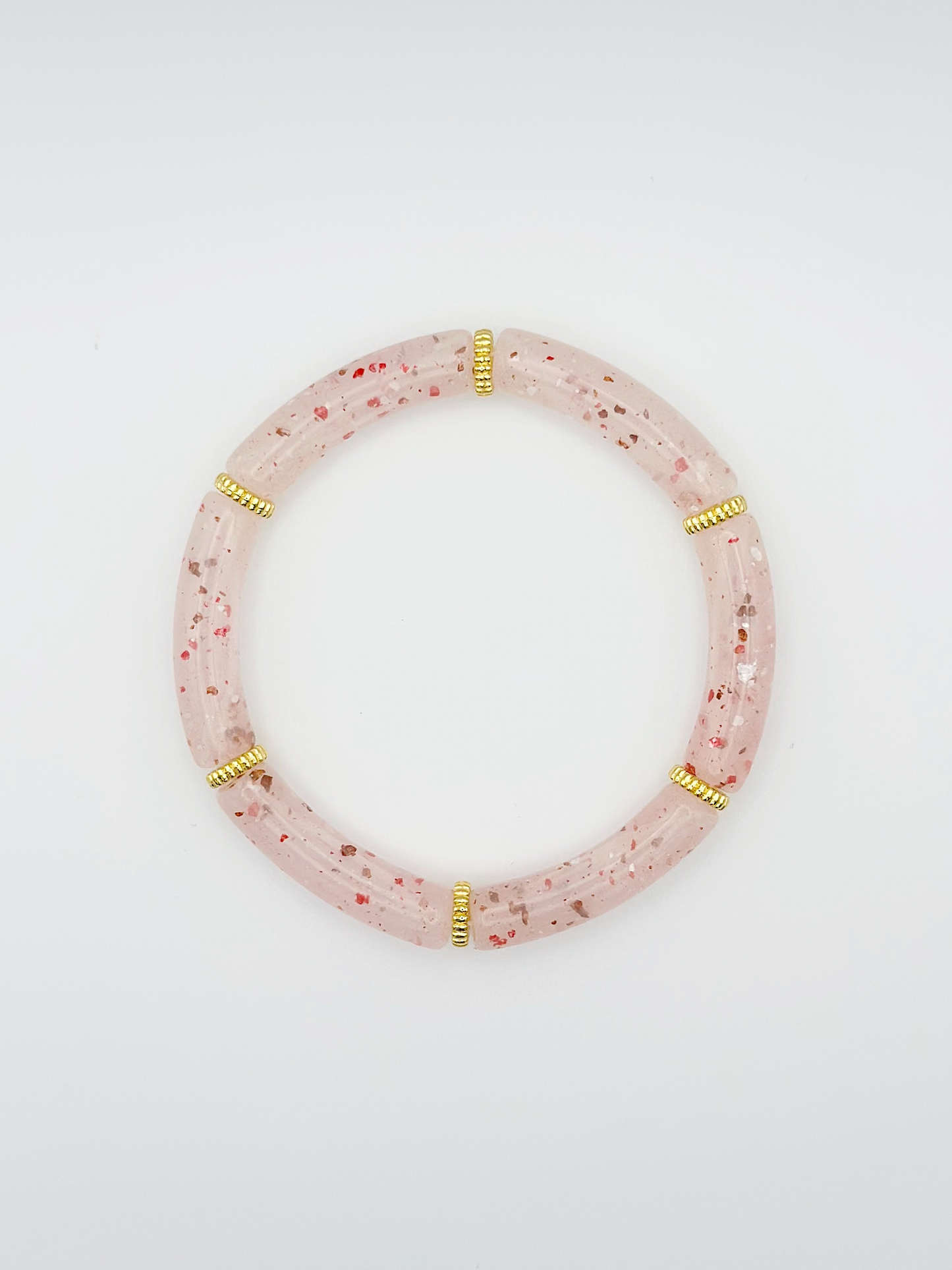 Bracelet tube fin Confettis Rose