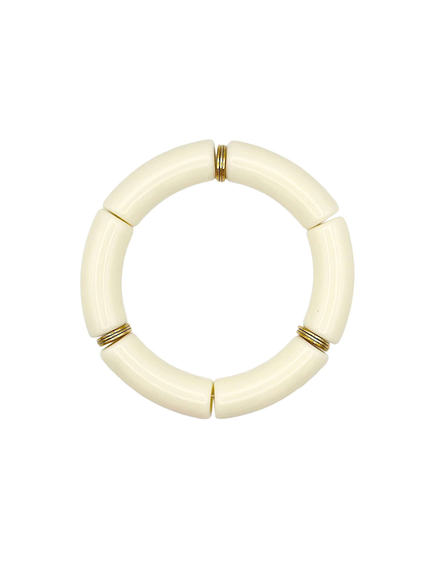 Bracelet tube Blanc crème