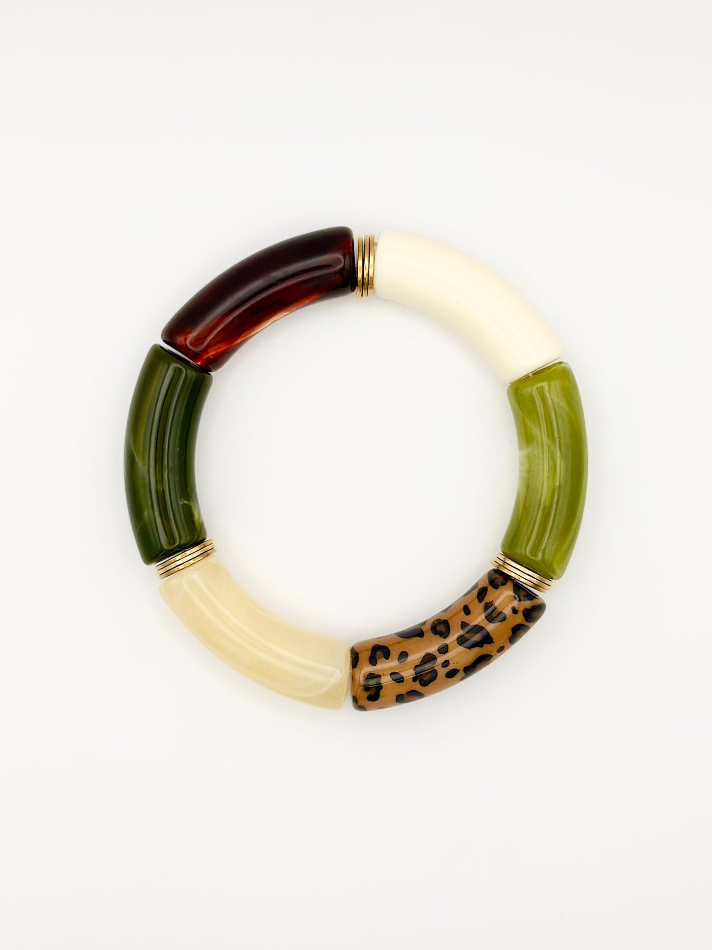 Bracelet tube Vert Léo