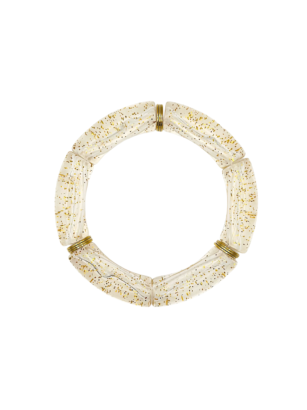 Bracelet tube Paillettes Doré