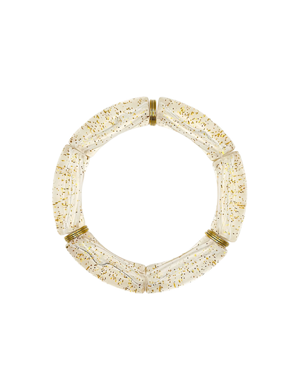 Bracelet tube Paillettes Doré