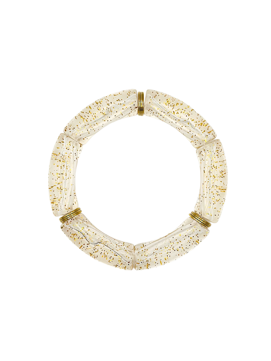 Bracelet tube Paillettes Doré