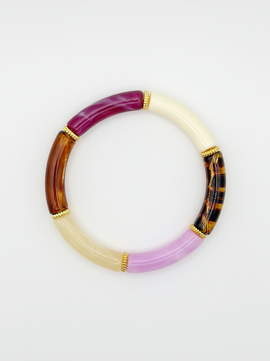 Bracelet tube fin Prune