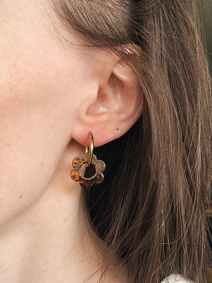 Boucles d’oreilles Fleur 18 mm