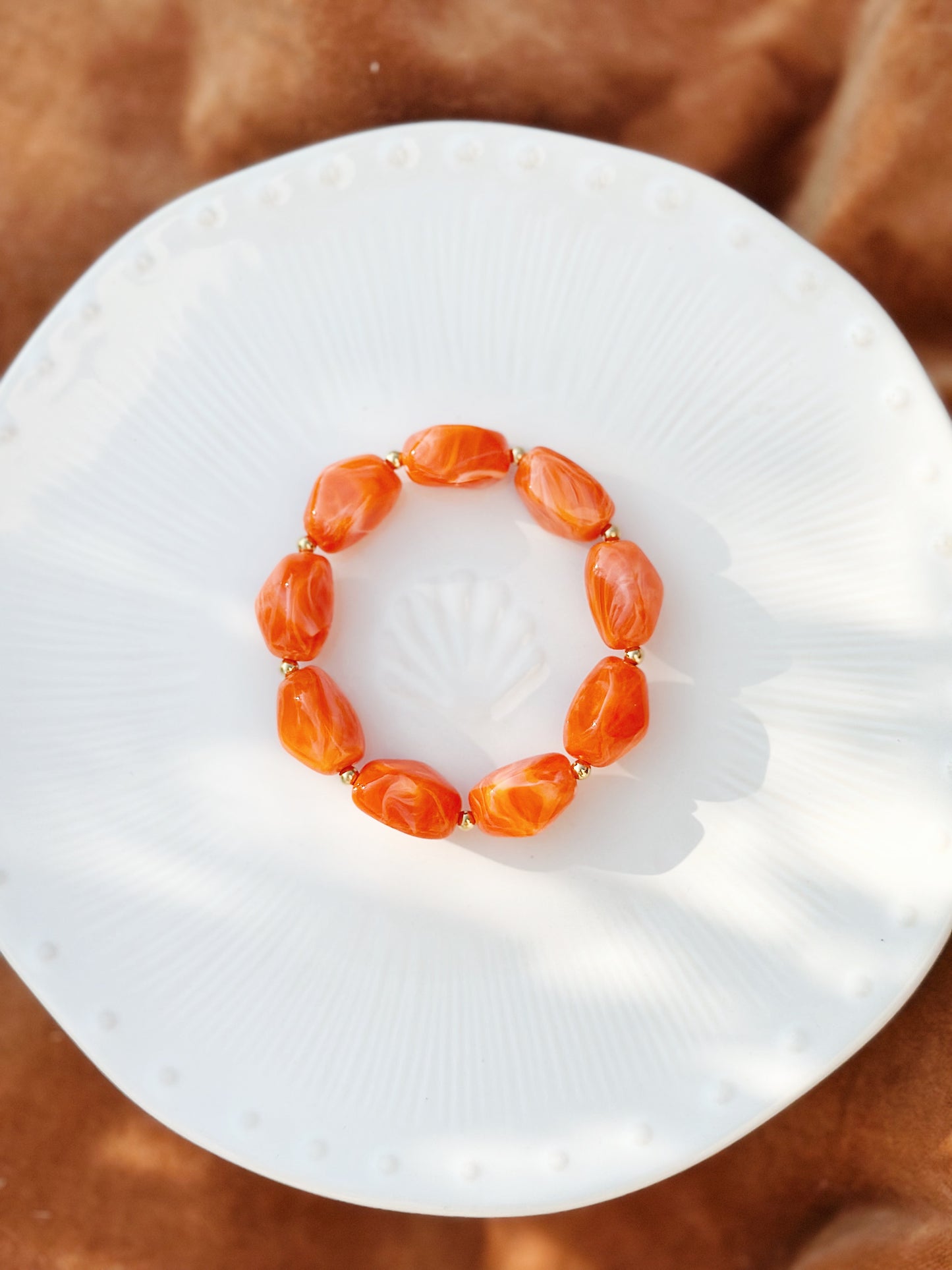 Bracelet ovale Orange