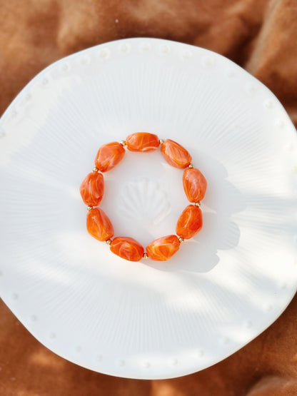 Bracelet ovale Orange