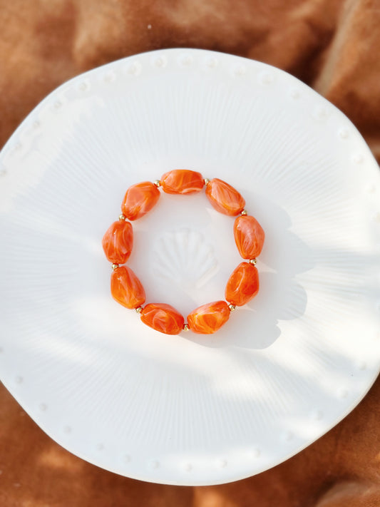 Bracelet ovale Orange