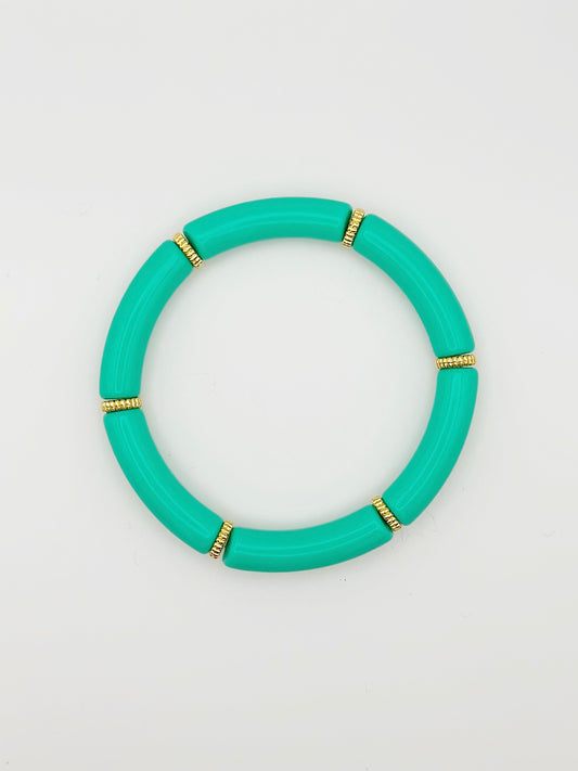 Bracelet tube fin Bleu Jasmine