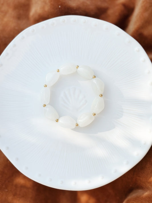 Bracelet ovale Blanc
