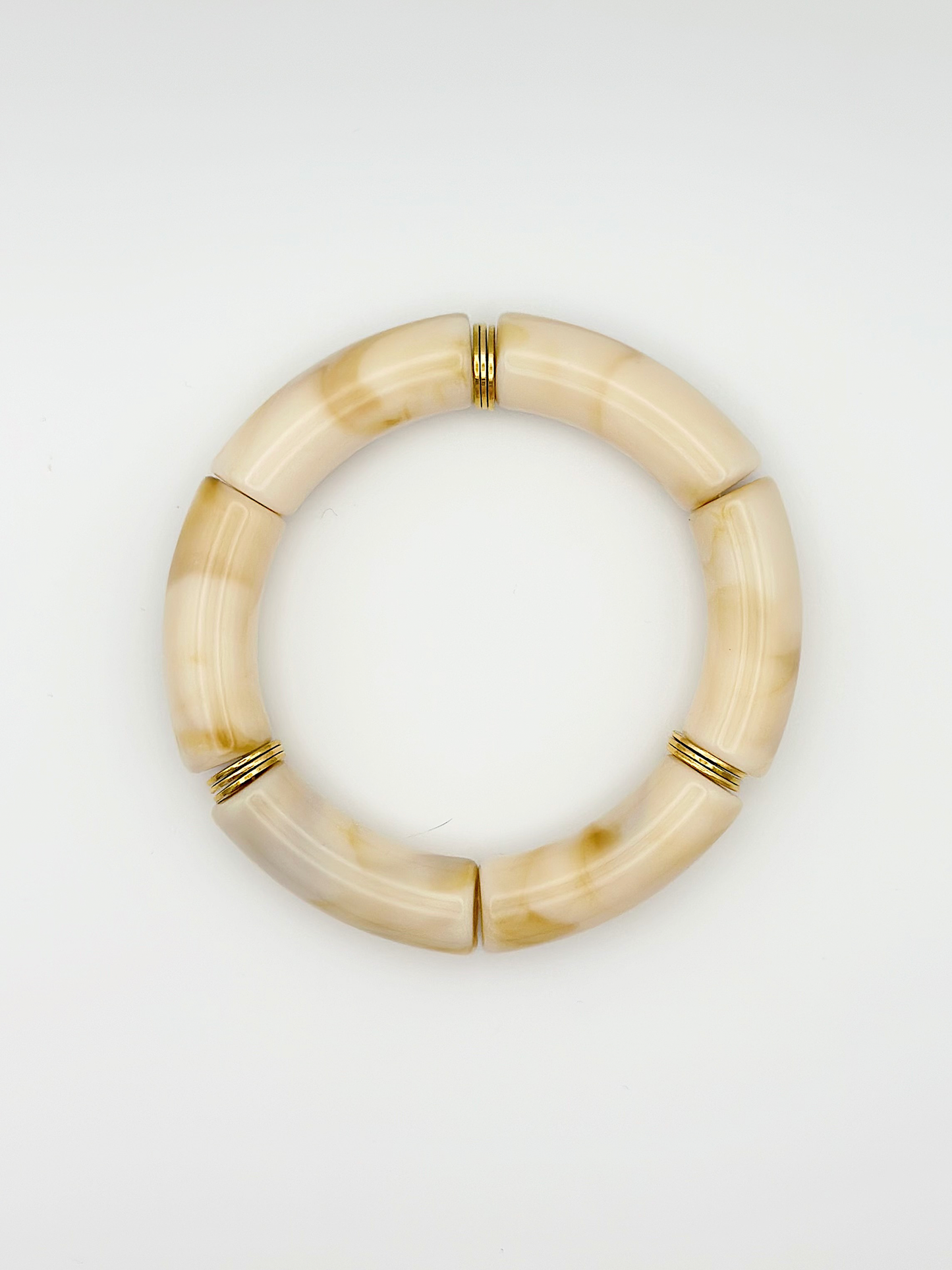 Bracelet tube Marbre marron