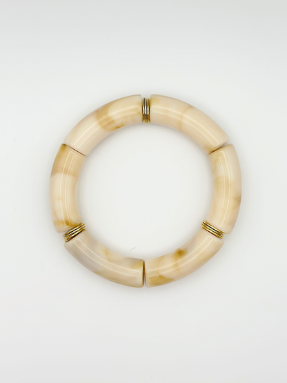 Bracelet tube Marbre marron