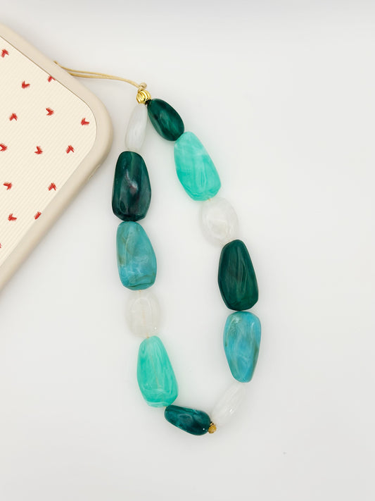 Bijou téléphone - Vert & Bleu turquoise
