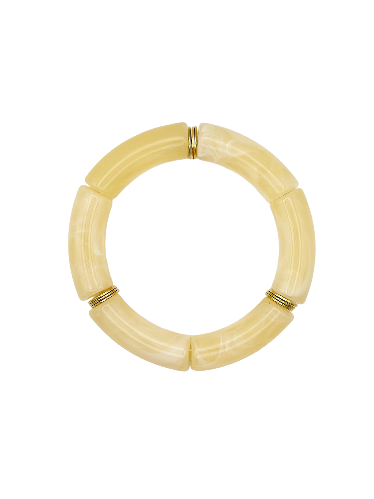 Bracelet tube Beige marbré