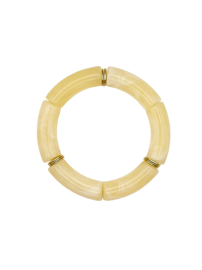 Bracelet tube Beige marbré