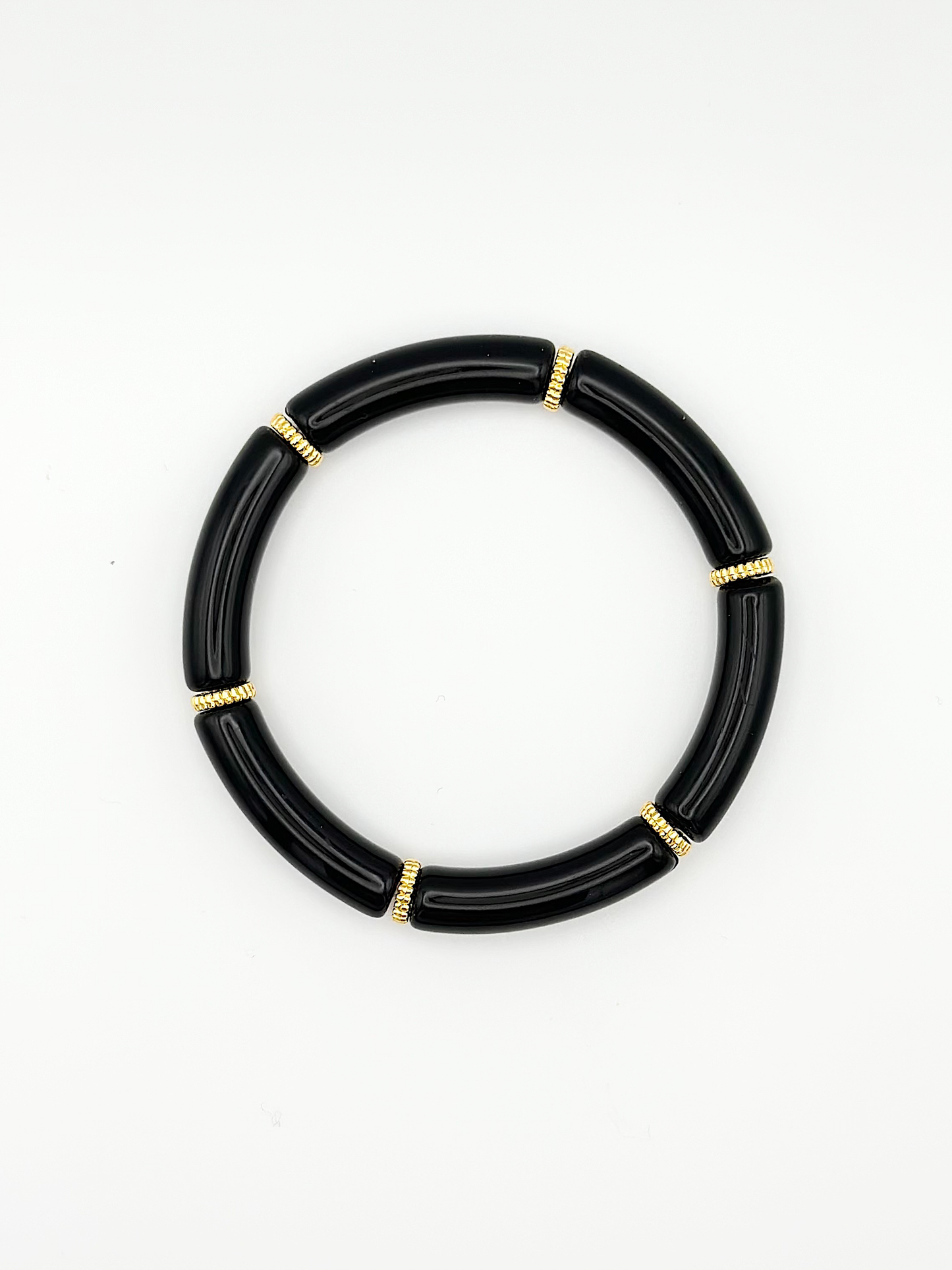 Bracelet tube fin Noir