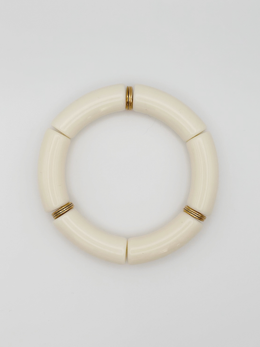 Bracelet tube Blanc crème