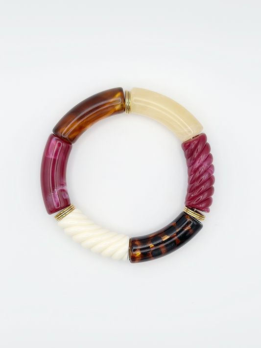 Bracelet tube Léo violet