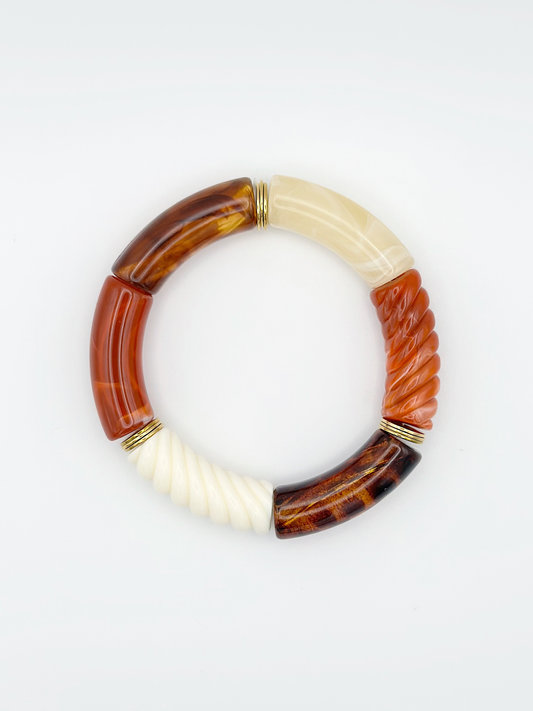 Bracelet tube Léo orange