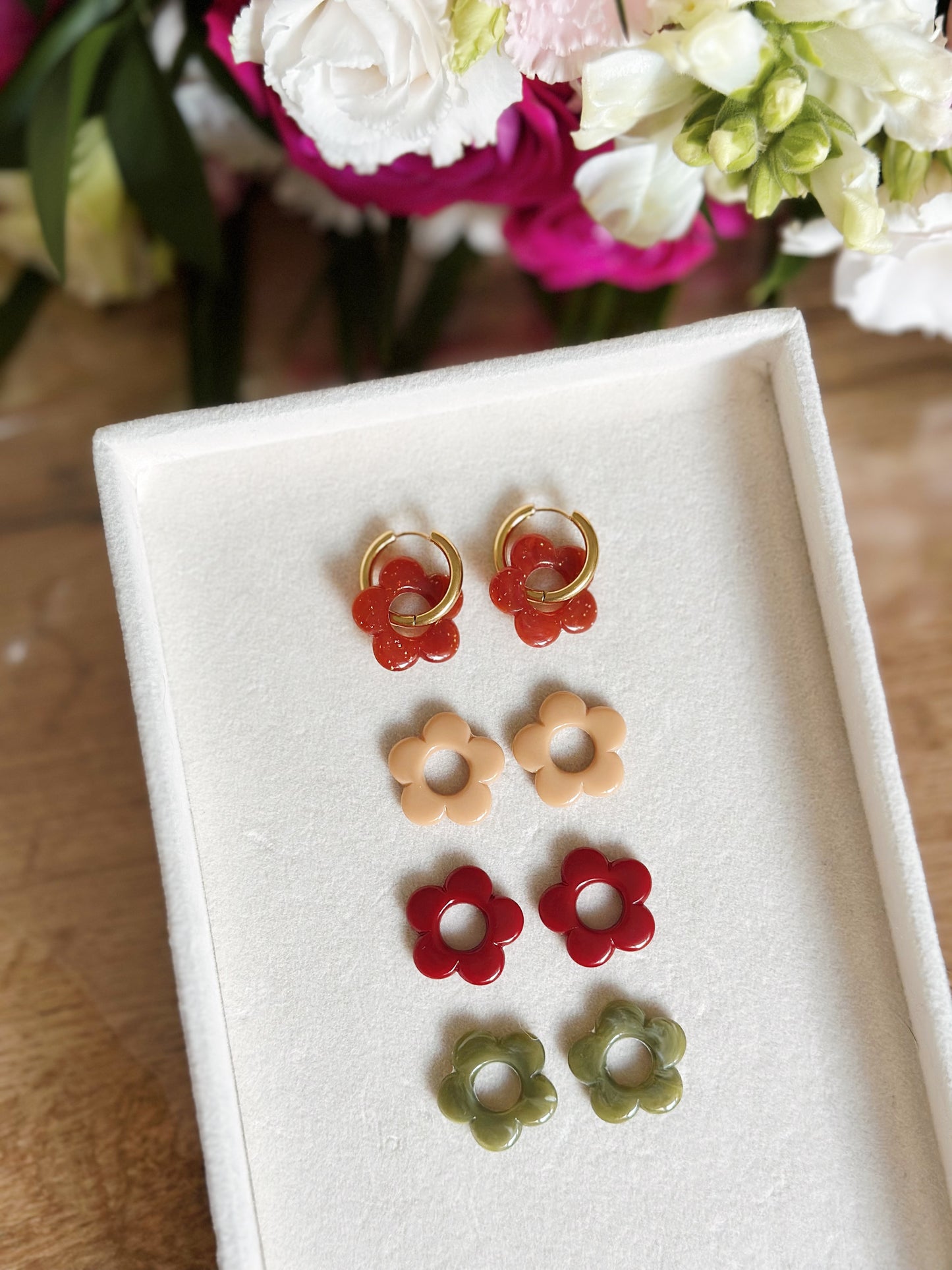 Boucles d’oreilles Fleur 21 mm