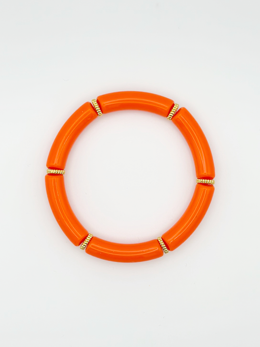 Bracelet tube fin Orange