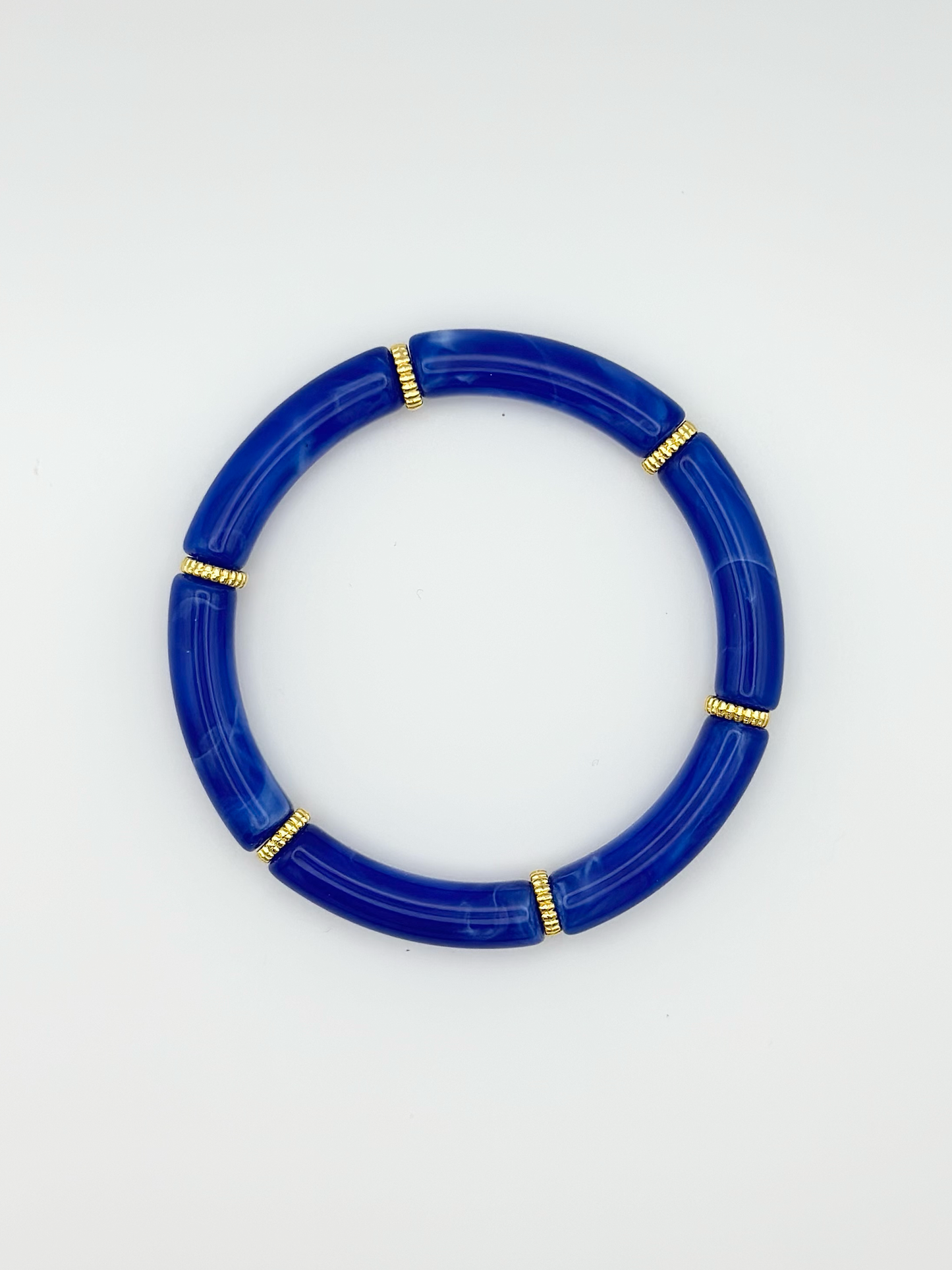 Bracelet tube fin Bleu éléctrique