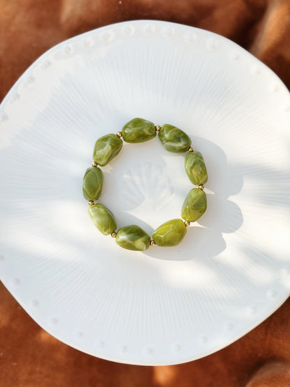 Bracelet ovale Vert
