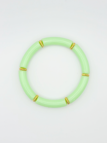 Bracelet tube fin Vert fluo