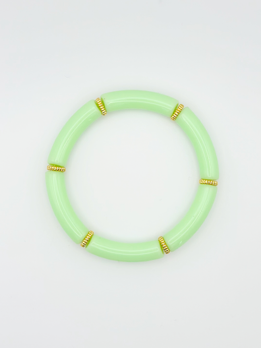 Bracelet tube fin Vert fluo