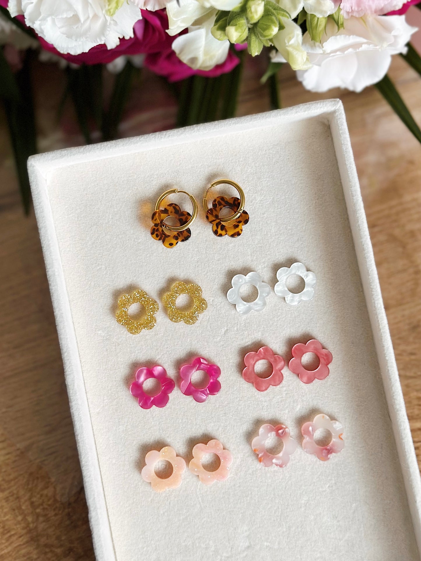 Boucles d’oreilles Fleur 18 mm