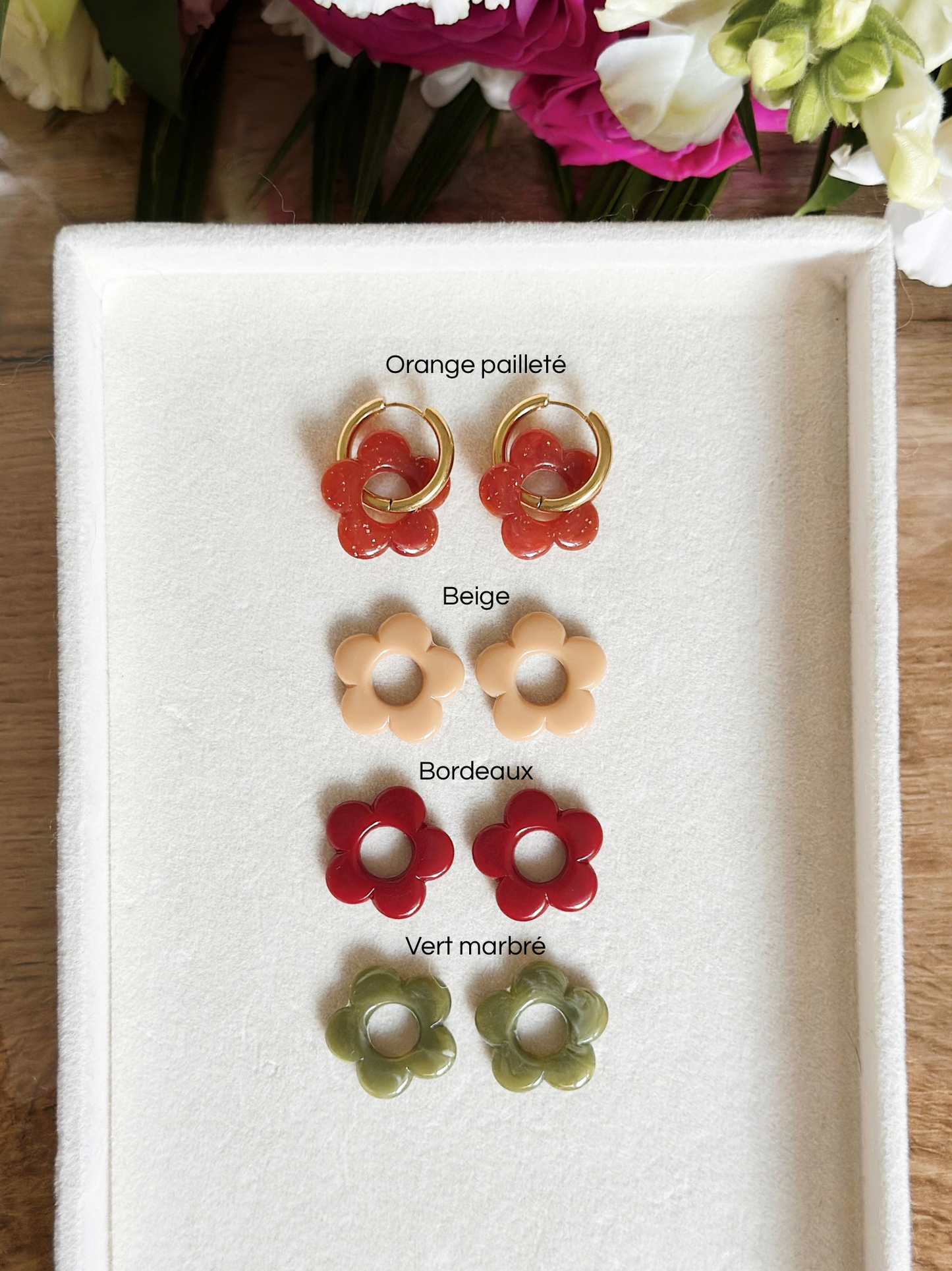 Boucles d’oreilles Fleur 21 mm