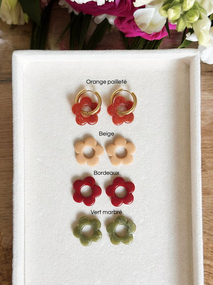 Boucles d’oreilles Fleur 21 mm