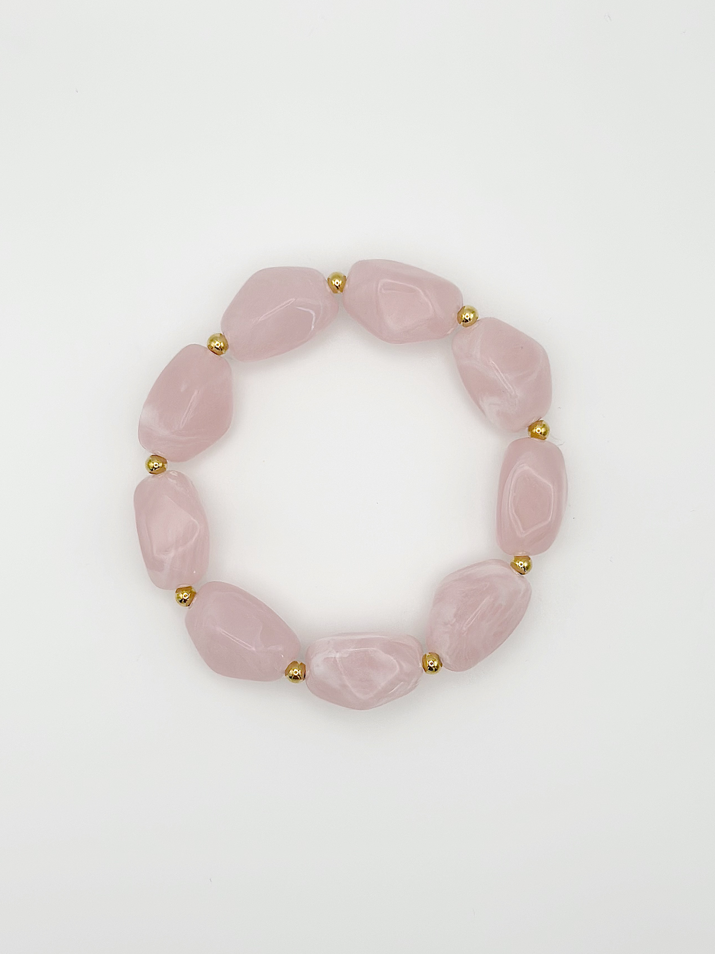 Bracelet ovale Rose clair