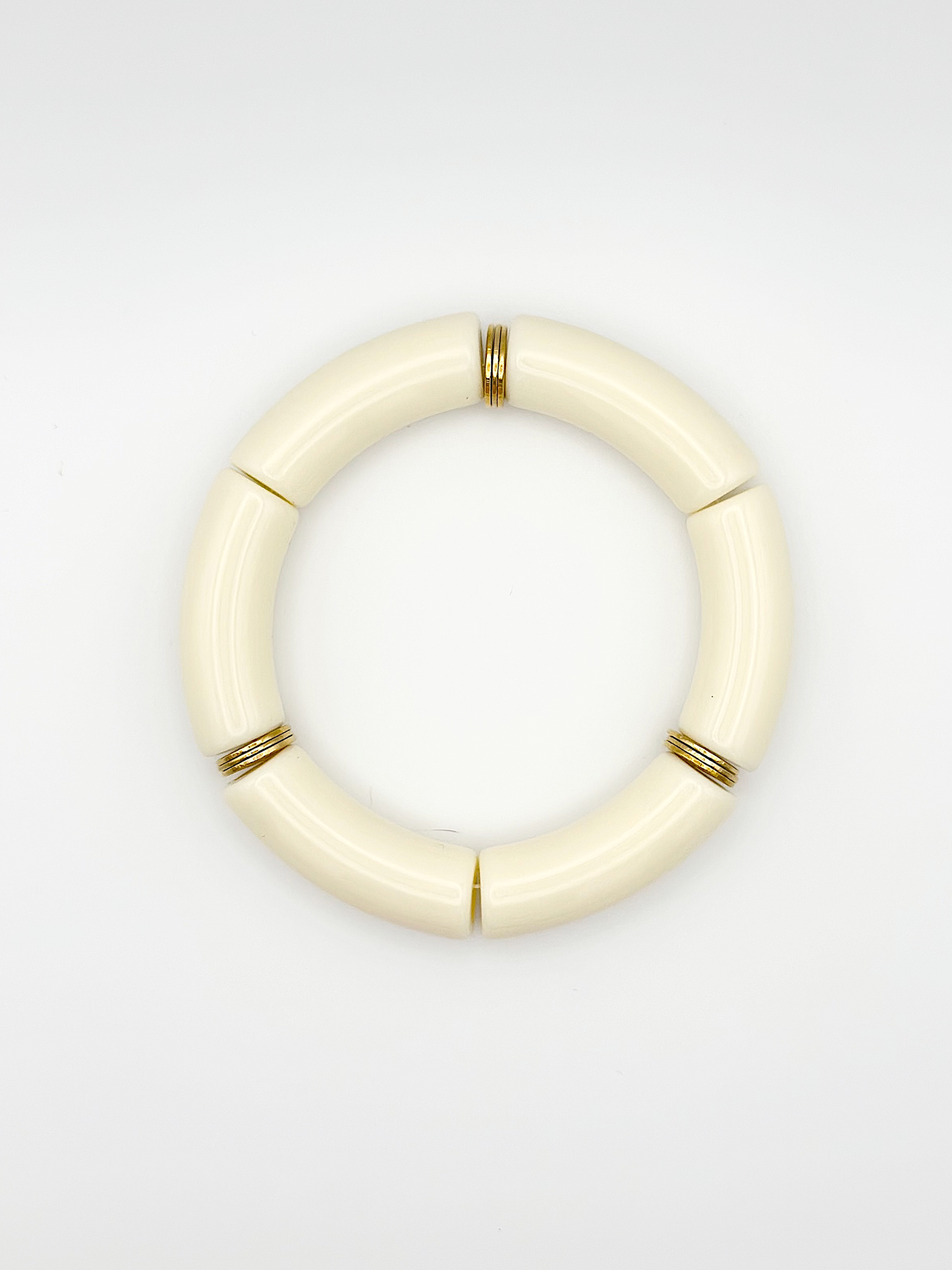 Bracelet tube Blanc crème